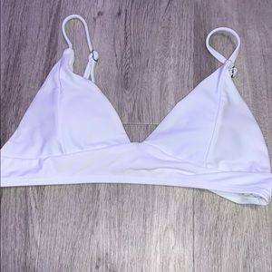 white shein bikini top